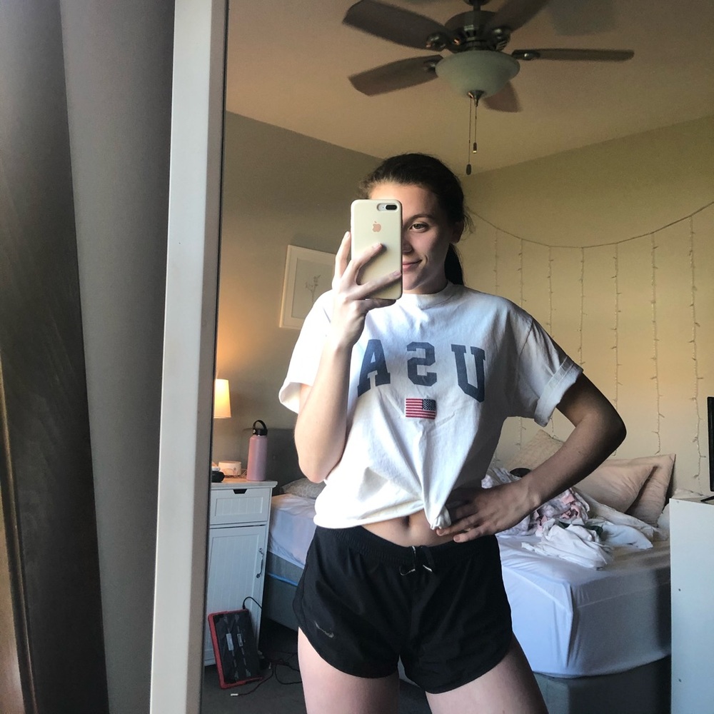 white crop top from pacsun